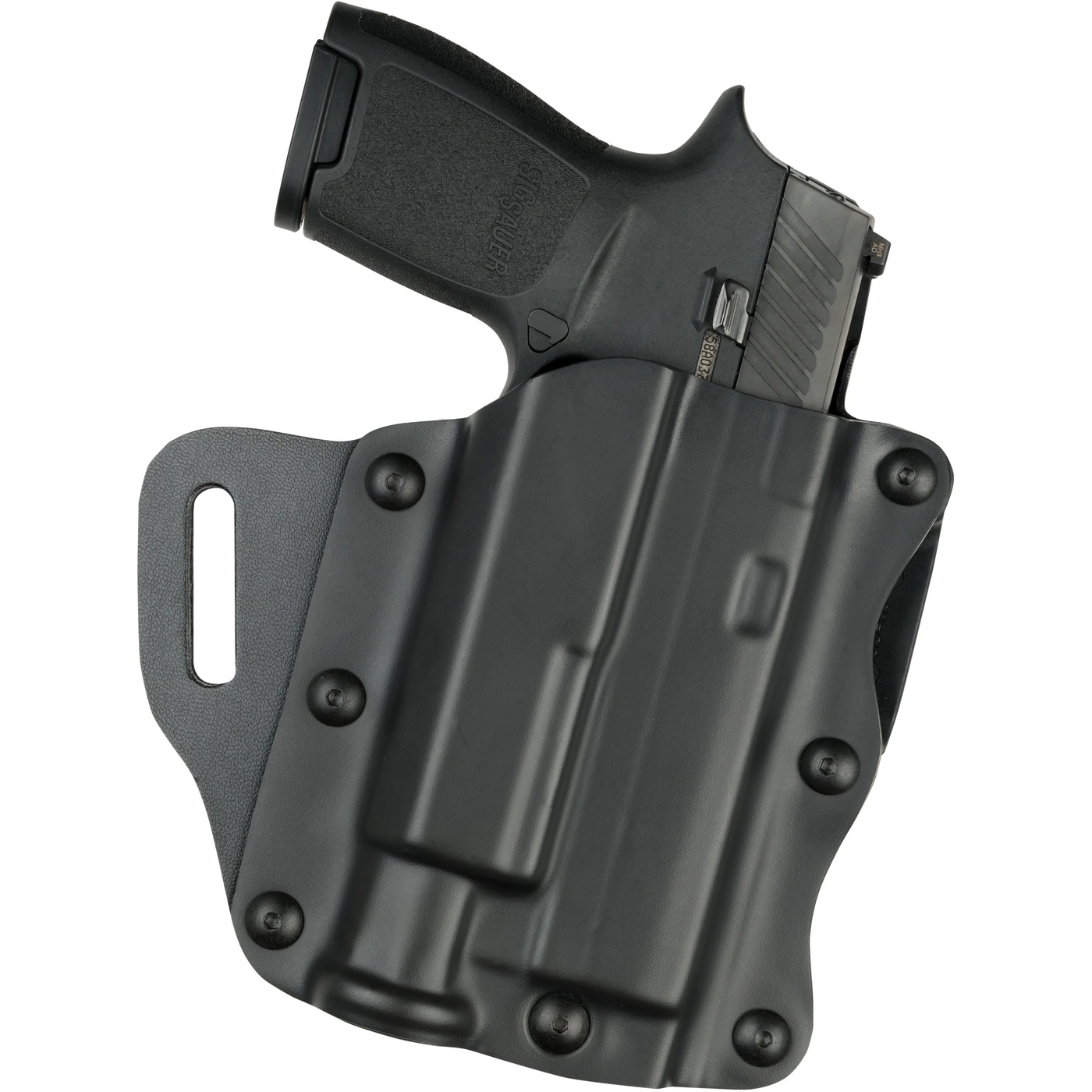 Model 557 Open-top Belt Slide Concealment Holster For Glock 17 W/ Light