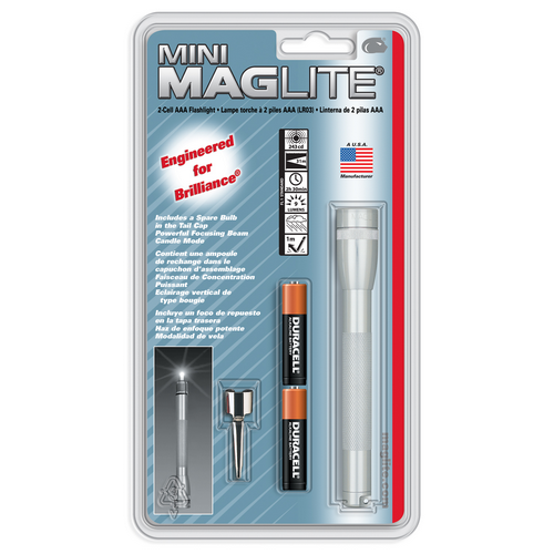 SP22 Mini Maglite 2 AAA-Cell Flashlight w/ Pocket Clip