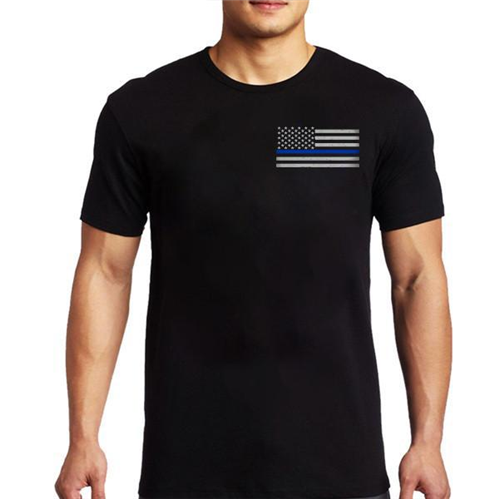 Men's - T-shirt - Thin Blue Line Flag