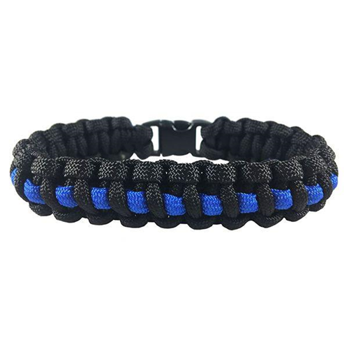 Paracord Survival Bracelet, Thin Blue Line