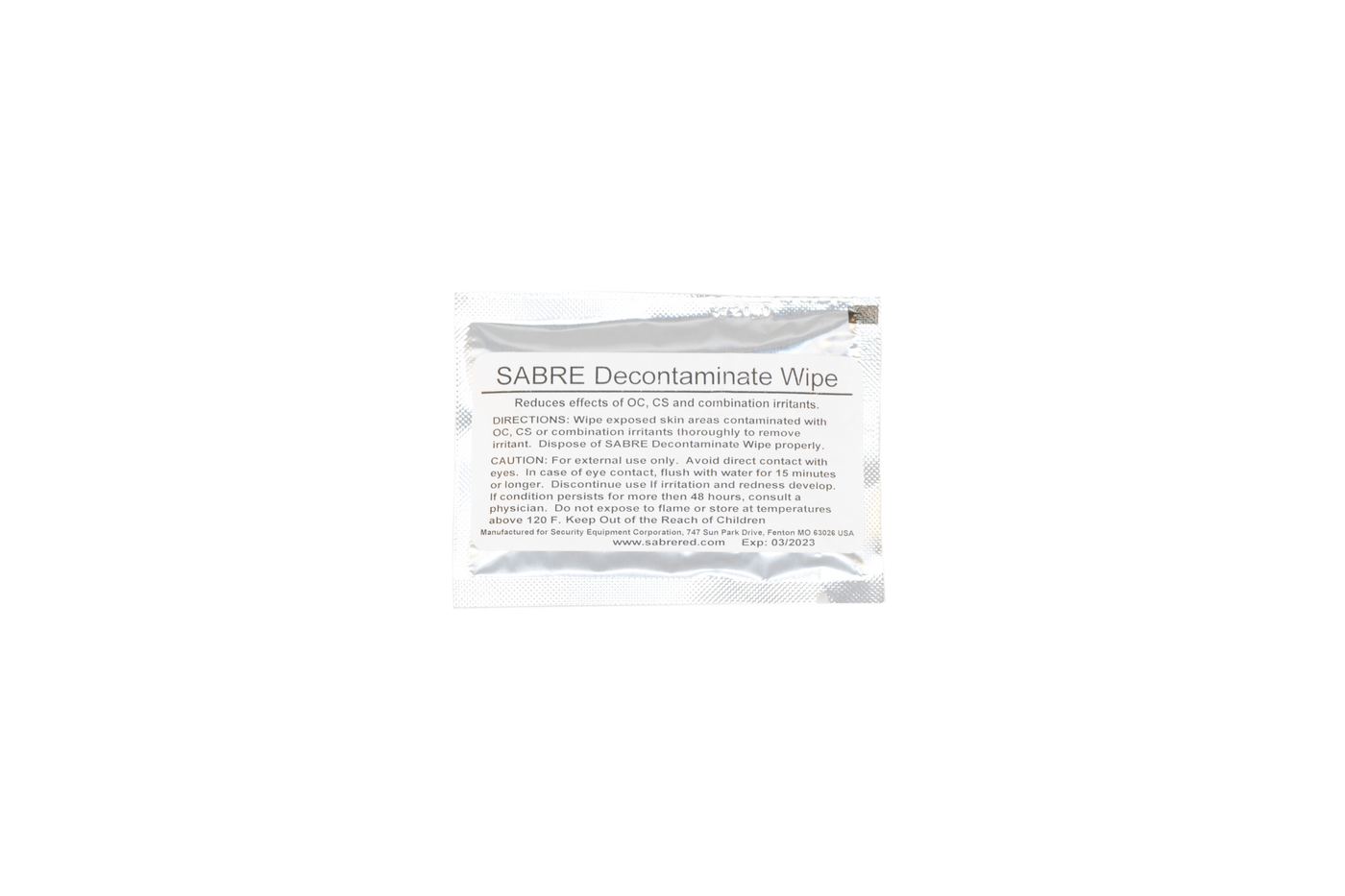 Decontaminate Wipe